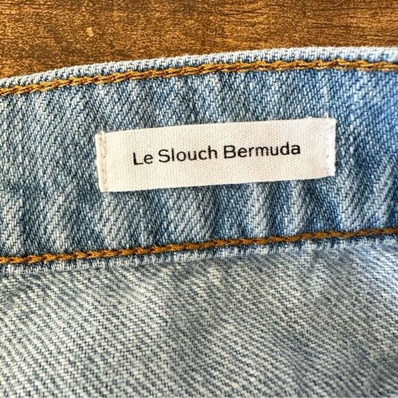 FRAME | Le Slouch Bermuda Shorts in Natoma Distressed EUC | Size 26 - Picture 4 of 6